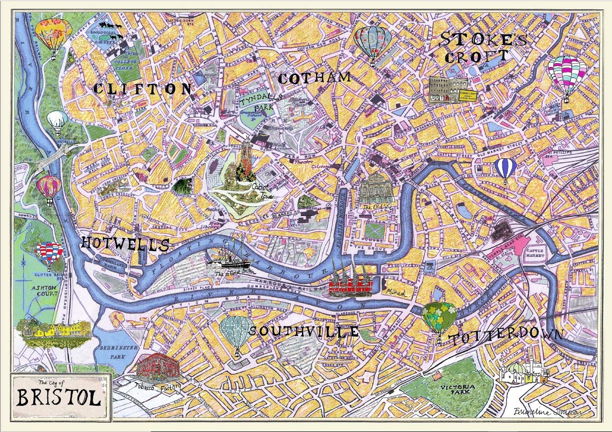 JG Bristol Street Map 1000 Piece Jigsaw Puzzle