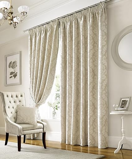 Ashley Wilde Lille Ivory Curtains Combination Amazon Co Uk