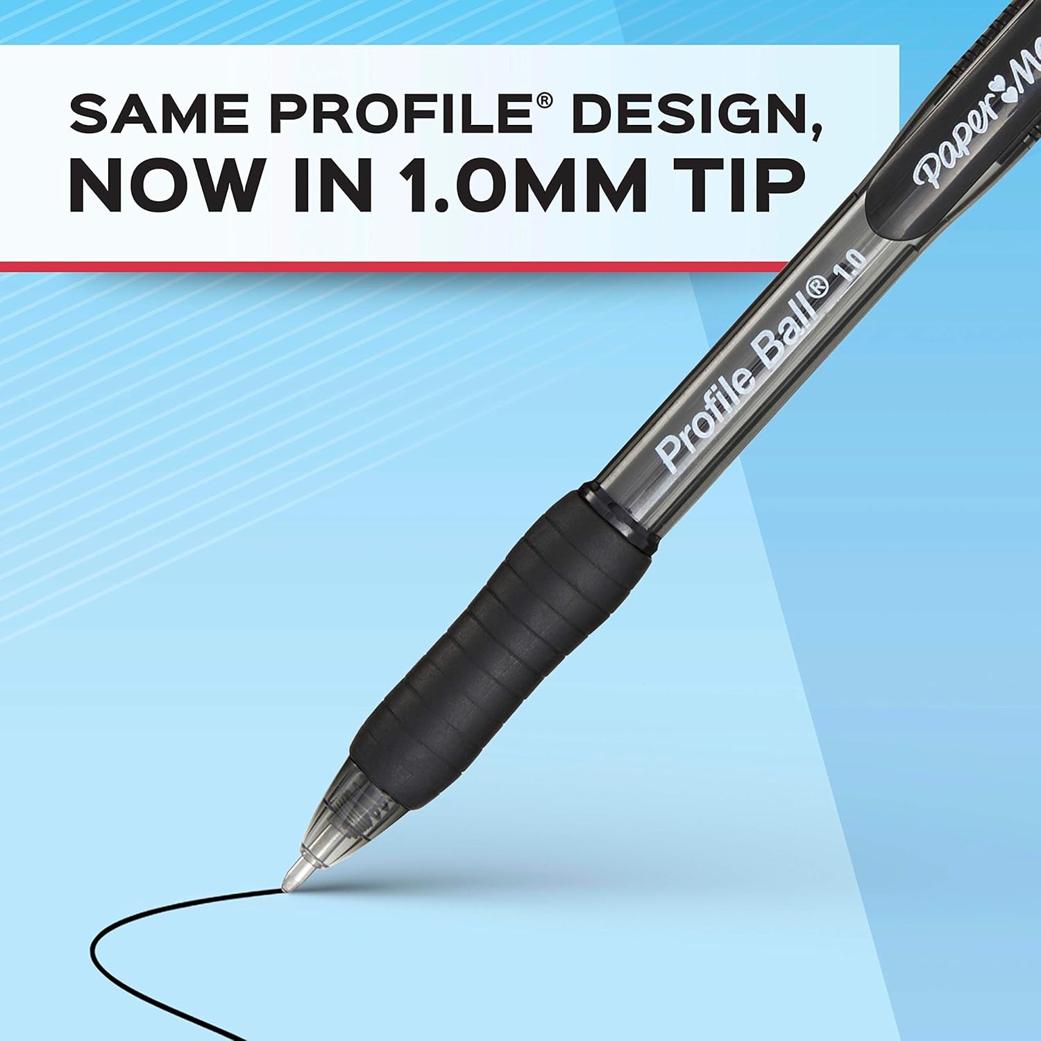 Paper Mate Ballpoint Pen, Profile Retractable Pen, Medium Point (1.0mm), Assorted, 8 Count : Office Products