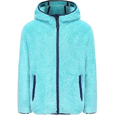 Manteau Polaire Coupe‑vent Enfant Fille – Capuche, Fermeture éclair, Chaud Et Doux Pour L’hiver (taille 12 Ans)