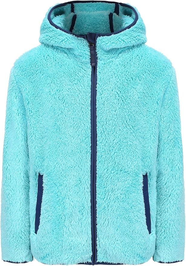 Girl's Soft Fleece sherpa Jacket Full Zip Hoodie: Amazon.ca: Clothing & Accessories