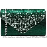 Dasein Ladies Frosted Satin Evening Clutch Purse Bag Crossbody Handbags Party Prom Wedding Envelope