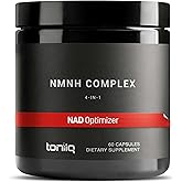 Toniiq NMNH Supplement – Ultra High Potency 1,000mg Complex with Clinically Studied Uthpeak™ NMNH, Resveratrol, Quercetin & TMG – Highly Purified – Third-Party Lab Tested – 60 Capsules