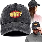 Well Shit Hat Funny Printed Cotton Baseball Cap Adjustable Retro Washed Lightweight and Breathable Unisex Humor Gag Sun Hat, Gifts for Men Women Husband Manager Supervisor Friend Bestie Coworker Boss