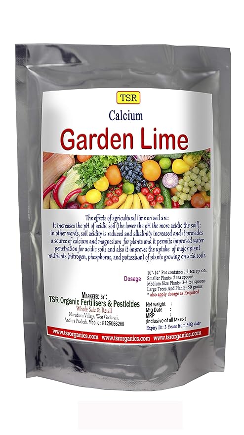 TSR Organic Fertilisers & Pesticides Agriculture Garden Lime Stone Powder Fertilizer, 850 g
