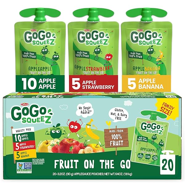 GOGO SQUEEZ APPLESAUCE AND FRUIT PUREE VARIETY PACK,...