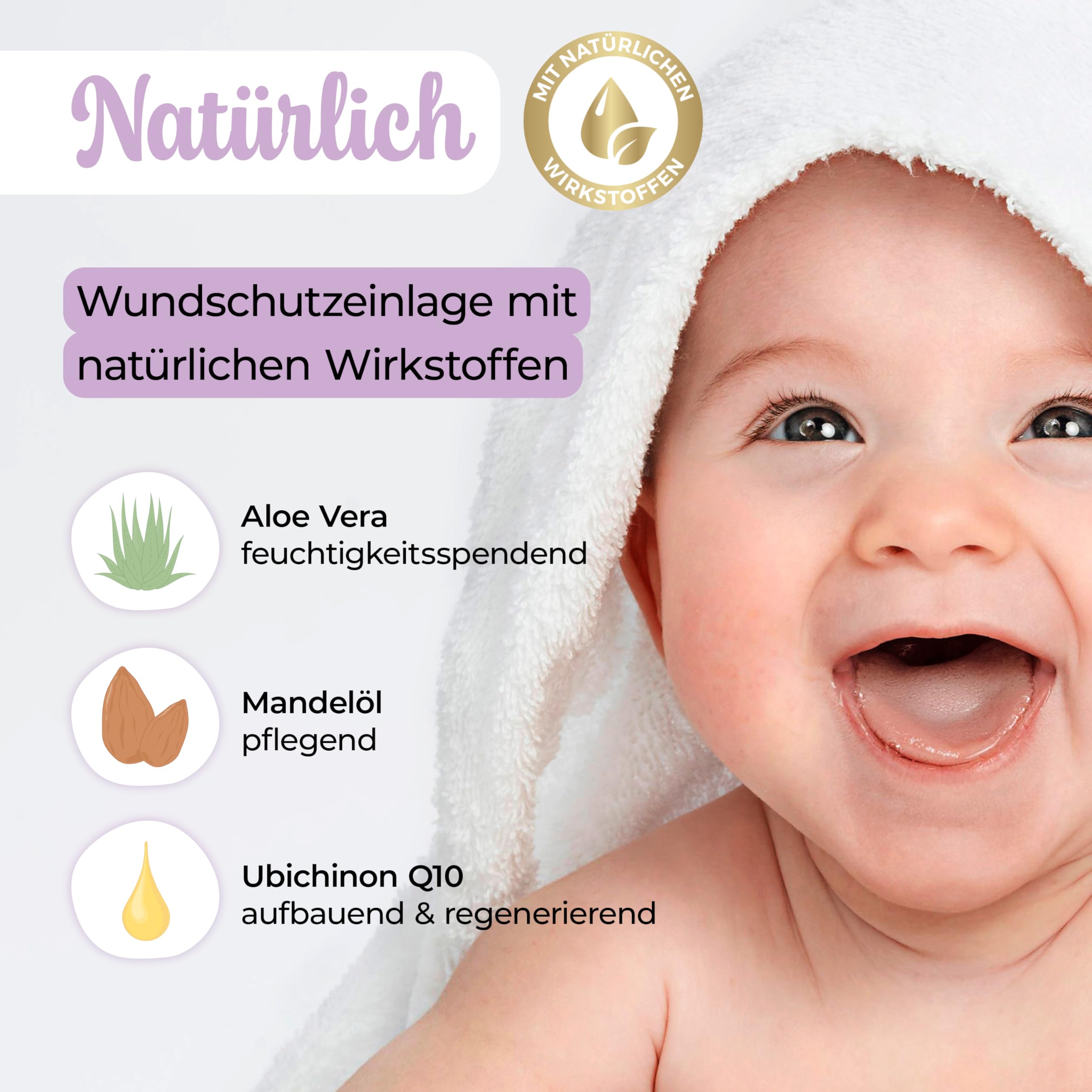 Millis Zaubertücher Baby Wundschutz | bei Windeldermatitis & wundem Po | 3-in-1 Pflege ohne Cremen | Aloe Vera, Mandelöl & Q10 | 25 Tücher | bekannt aus „Die Höhle der Löwen" 4
