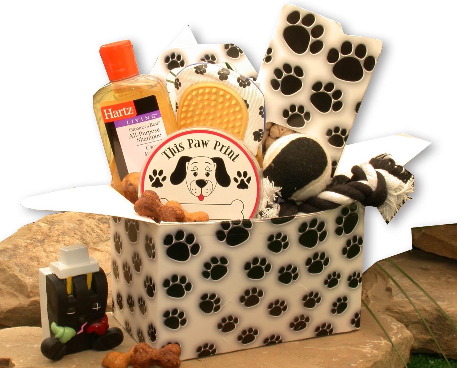 Pet Gift of Paw prints Doggie Pet Gift Baskets Associates Care Package