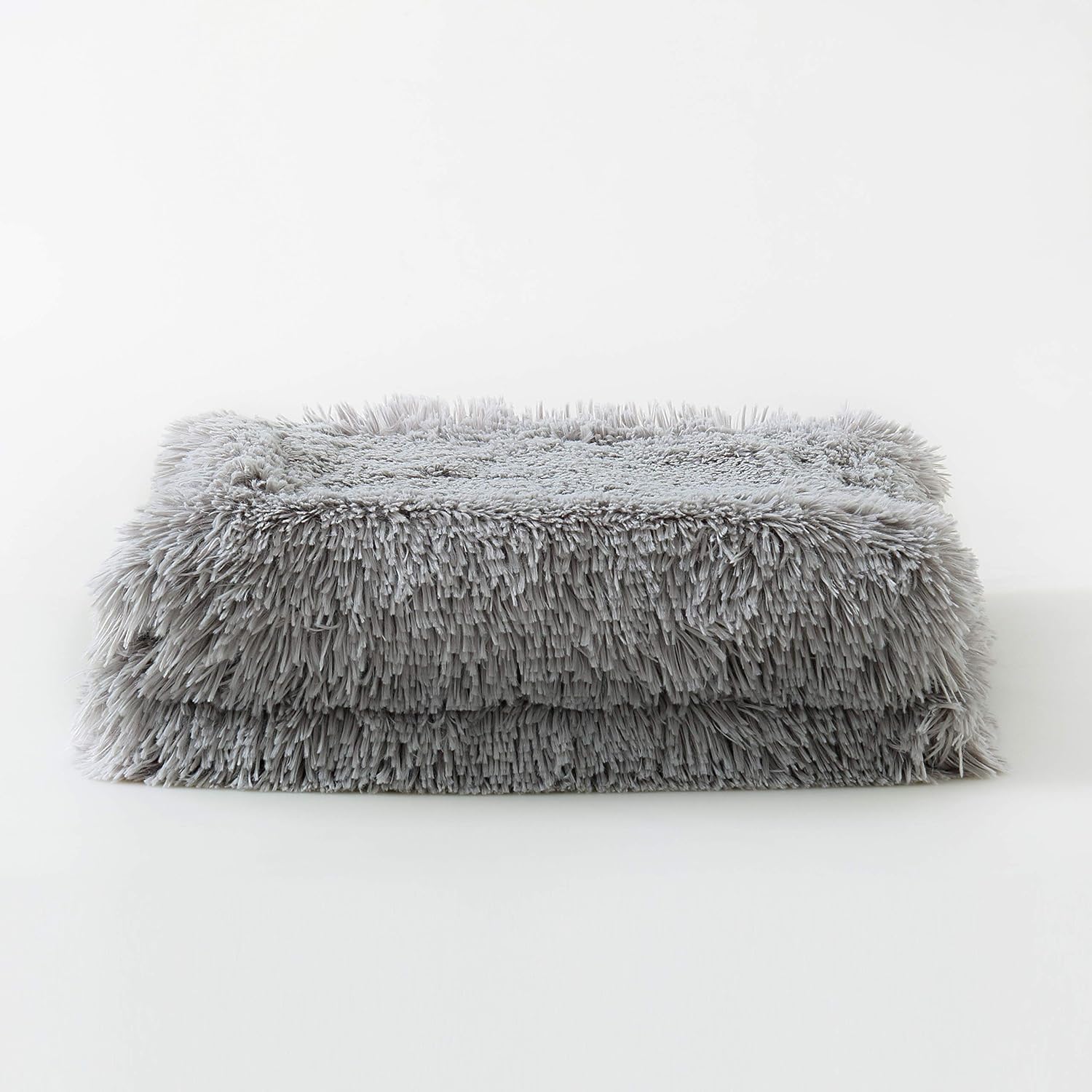Reafort Luxury Long Hair PV Fur Body Pillow Cover/Case 21"x54" with Hidden Zipper Closure(Grey, 21"X54" Pillow Cover): Home & Kitchen