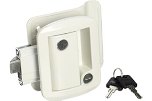 AP Products 013-571 White Global Travel Trailer Entrance Lock Set