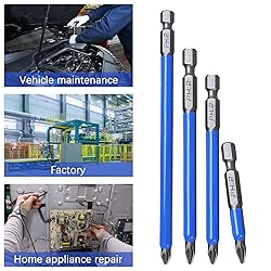 Piutouyar 7Pcs Magnetic Anti-Slip Drill Bit, PH2