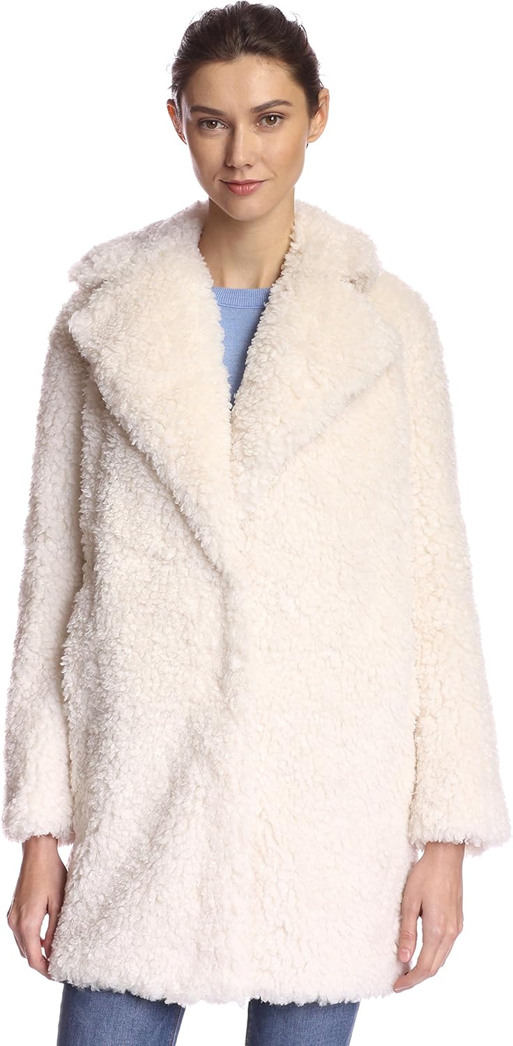 kensie faux shearling coat