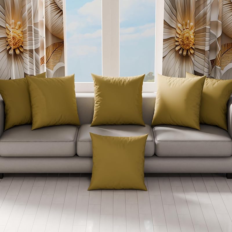 PETTI Italian Artisans - Par de capas de almofada em microfibra de 65x65 cm, almofadas decorativas para o quarto, almofadas de sofá, conjunto de 2 capas de almofada, capa de almofada de barro de cor simples,