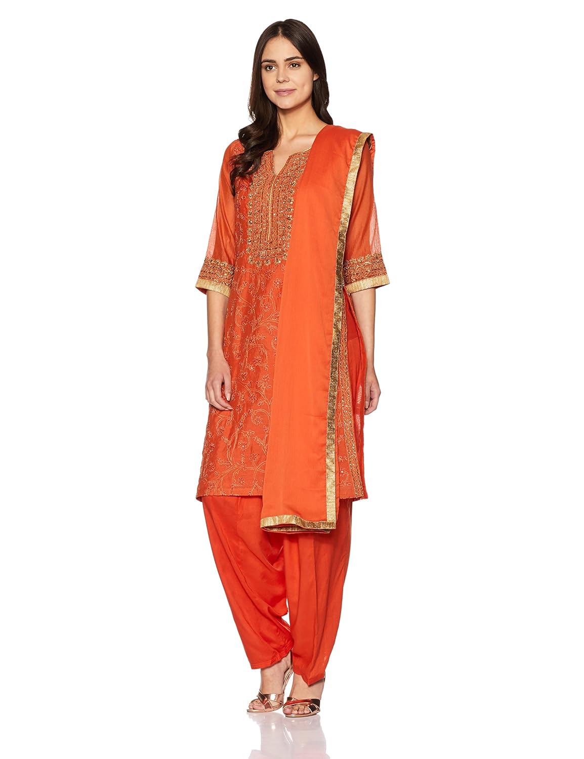 biba women's straight salwar suit
