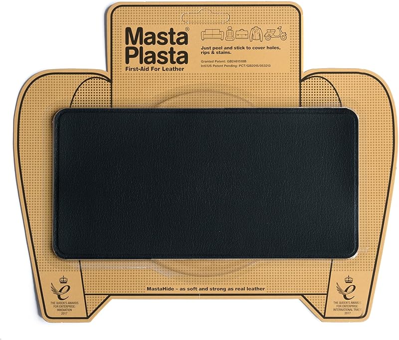 MastaPlasta Self-Adhesive Premium Leather Repair Patch Black 20cm x 10cm