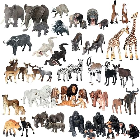 Amazon Funshowcaseアフリカのジャングルの動物 置物 おもちゃ モデル エミュレーションの彫刻 プラスチック製 ジャンボ 61個セット ロボット ソフビ人形 おもちゃ Amazon Funshowcaseアフリカのジャングルの動物 置物 おもちゃ モデル エミュレーションの彫刻 プラスチック製 ジャンボ 61個セット ロボット ソフビ人形 おもちゃ