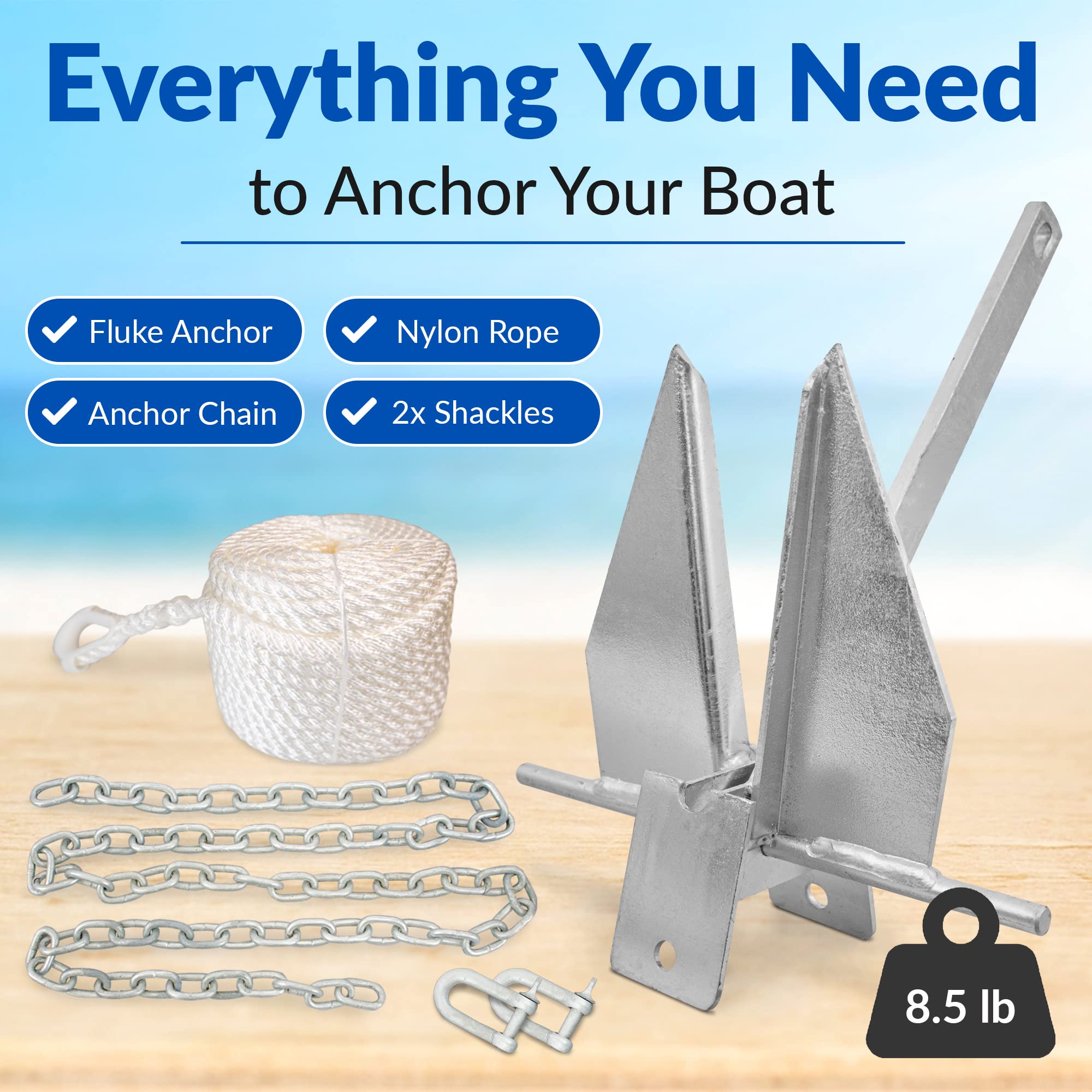 WindRider Boat Anchor Kit for Different Size Boats Complete Boating