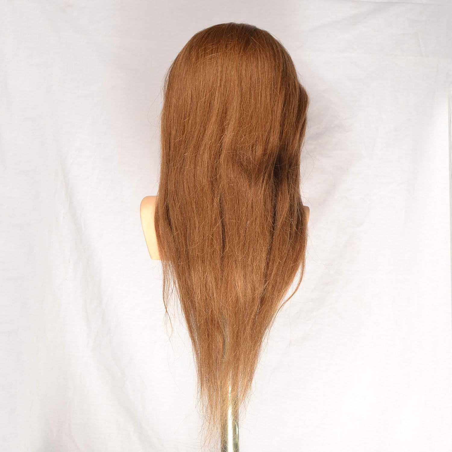 22 inch 100% Human Hair Mannequin Head Manikin Cosmetology Heads Practice Braiding Styling Training Coloring Bleaching Dyeing Curling Cutting Updos - Image 4
