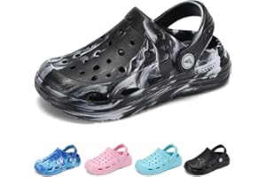 Ballaza Kids Tie Dye Garden Clogs for Boys Girls | Lightweight Slip-On Water Shoes with Arch Support
