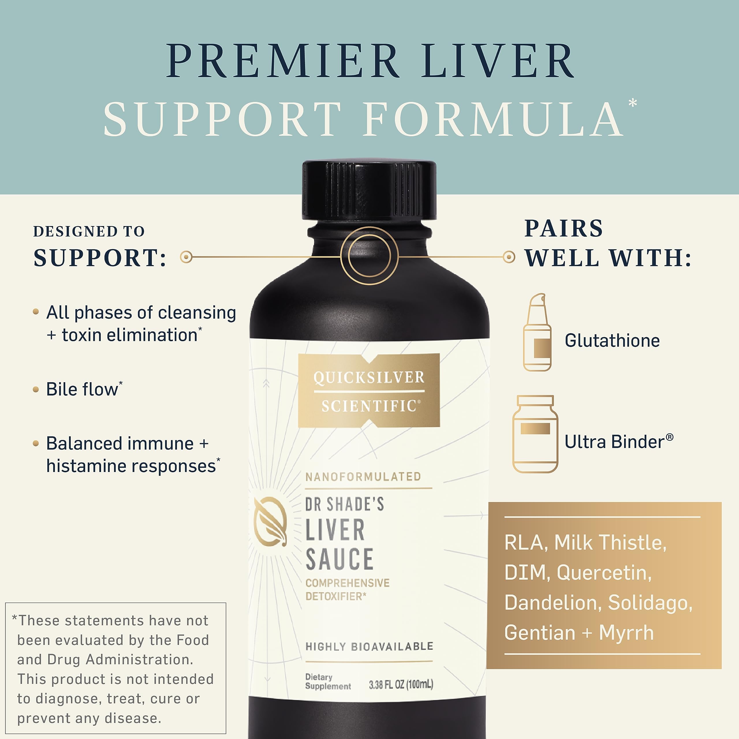 Quicksilver Scientific Liver Sauce Liposomal Liver Detox with DIM