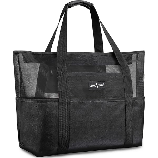 Beach Essentials KABAQOO Large Mesh Beach Bag, Multipocket