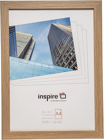 Hampton Frames A4 Photo Frame 21x30cm Natural Wood Effect with Acrylic Front