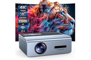 [Electric Focus] Projector with Wifi and Bluetooth, 22000L Auto Keystone Outdoor Projector 4K Support, JOWLURK Native 1080p Movie Projector for iOS/Android/TV Stick/HDMI/USB/Laptop/PS5