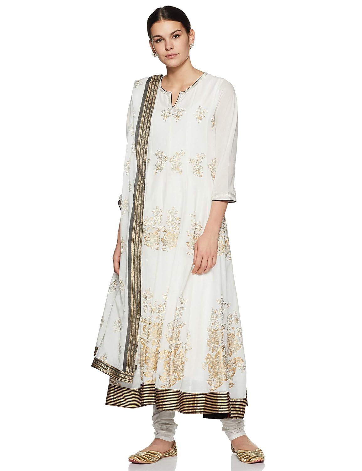 biba white anarkali