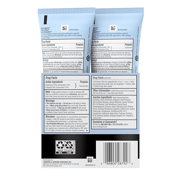 NEUTROGENA ULTRA SHEER DRY-TOUCH SPF 45 SUNSCREEN LOTION, TWO, TWO 3 FL. OZ