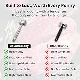 Gourmet Easy Stainless Steel Meat Tenderizer Dual-Sided Mallet 13 oz view 8