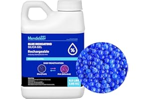 MENDELEEV STYLE 8.5 LBs Blue Silica Desiccant Beads - Indicating Silica Gel Beads Drying Silica Beads Reusable Silica Gel Desiccant Dehumidifier