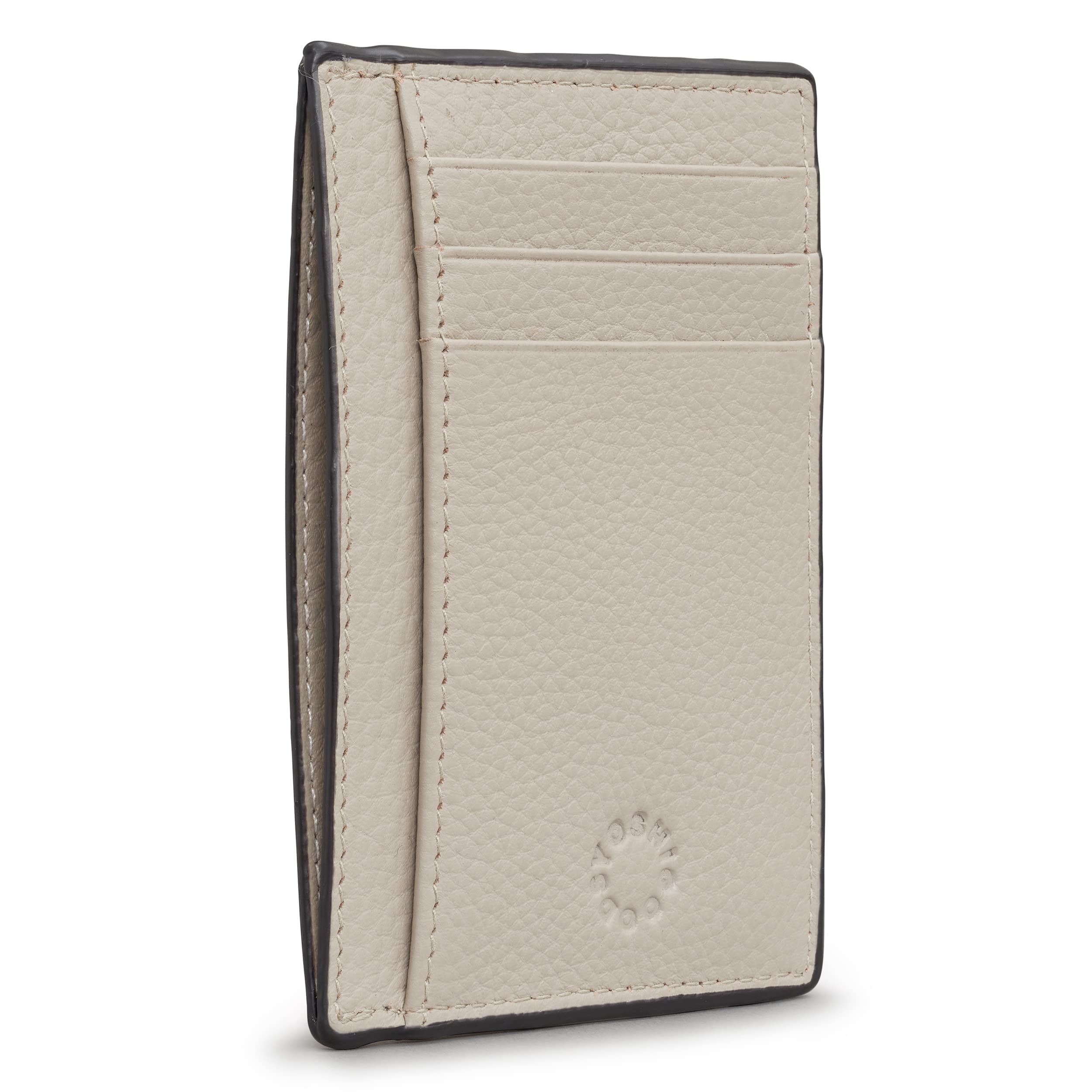 Yoshi Mens Wallet, Slim RFID Blocking Minimalist Credit Card Holder with ID Window, Holds Credit Cards and Bank Notes, Womens Card Holder (Warm Grey)