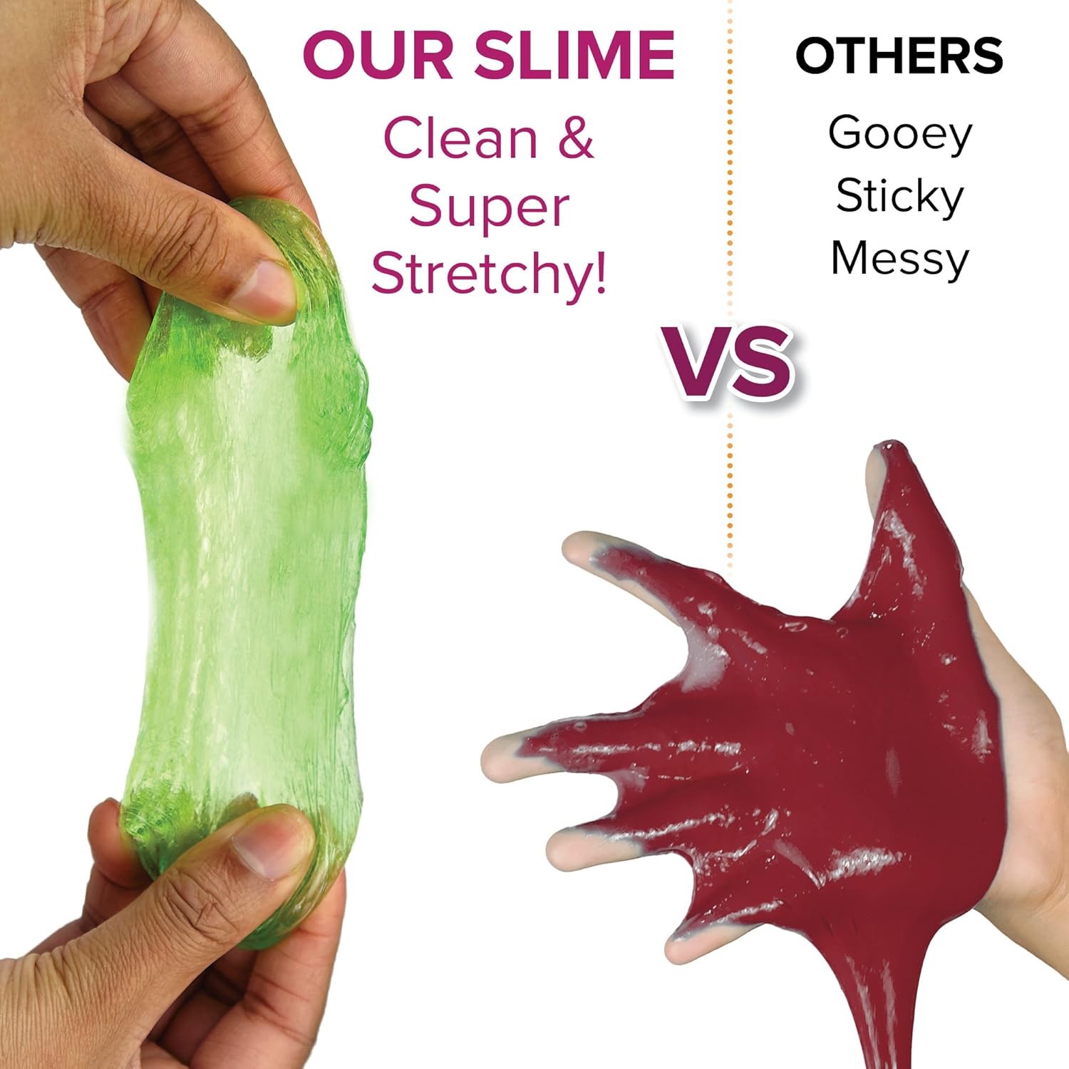 ChefSlime 12 Pack Fluffy & Stretchy Mud Slime Putty Non Sticky