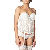 Carnival Women's Low Plunge Backless Lace Corset Bra