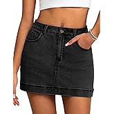 IWD Jean Skorts for Woman 2026 Trendy High Waisted Y2k Mini Skirt Stretchy Denim Shorts Skort Country Concert Outfits