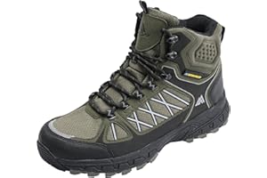 Queday Men's Hiking Boots Waterproof Outdoor Lightweight Trekking Shoes Ankle High Boots