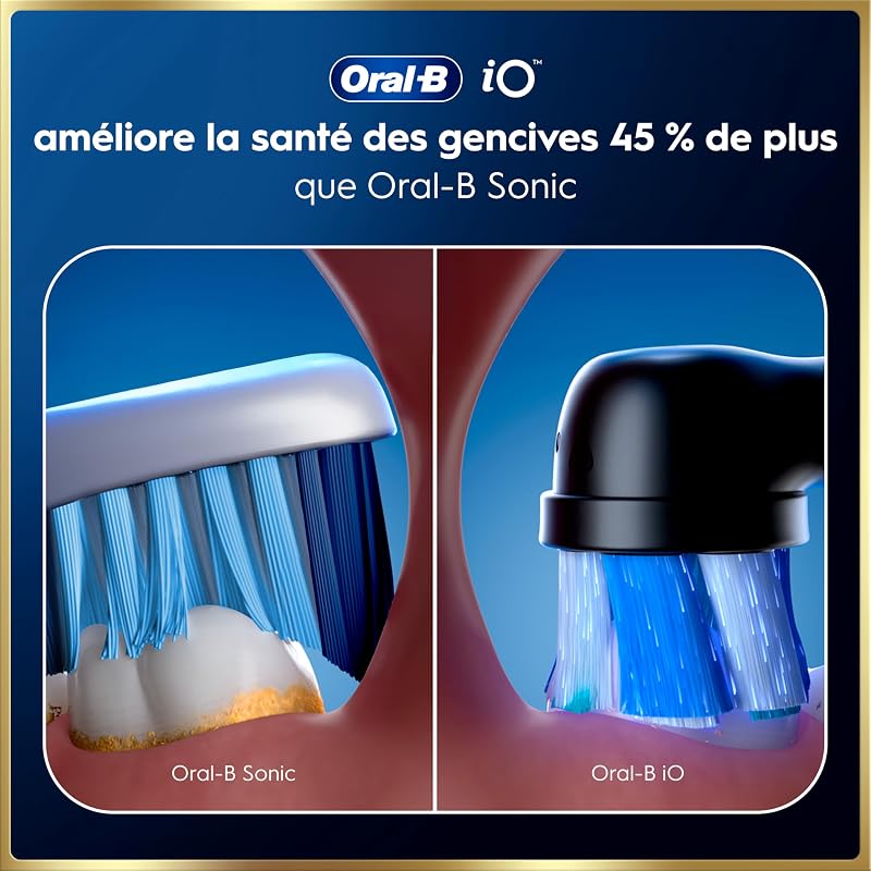 Brosse à Dents Electrique iO 9, 3 Brossettes de Rechange, Noire