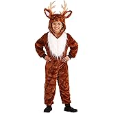 Kids One Piece Deer Costume Animal Onesie for Boys and Girls