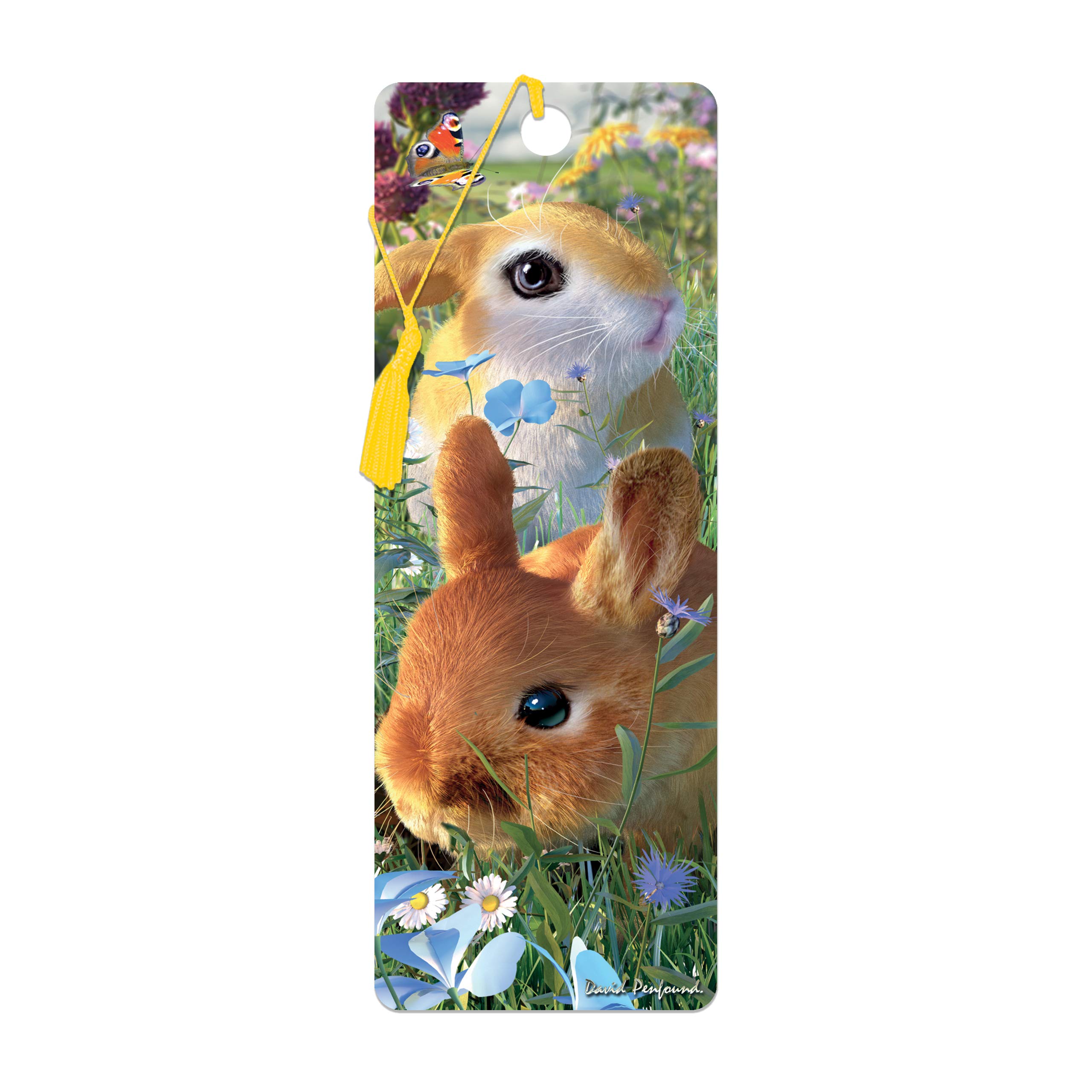 3D LiveLife Bookmark - Bunnies from Deluxebase. Cute Lenticular Rabbit Page Marker. Animal Themed Accessories for Book Lovers. Small Gifts for Men, Women, Writers and Teachers. โ image 1