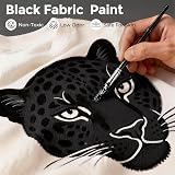 Nicpro Black Fabric Paint 8.45 oz 250 ml Permanent Textile Paint for Fabric view 3