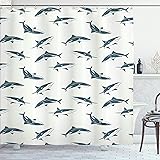 Ambesonne Sea Animals Shower Curtain, Pattern with