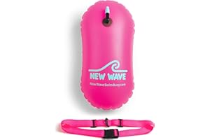New Wave Swim Bubble for Open Water Swimmers and Triathletes - Be Bright, Be Seen & Be Safer with New Wave While Swimming Out