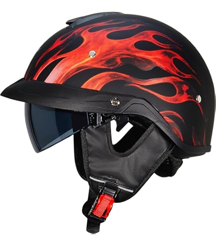 LS2 Helmets Bagger Motorcycle Half Helmet (Gloss Black