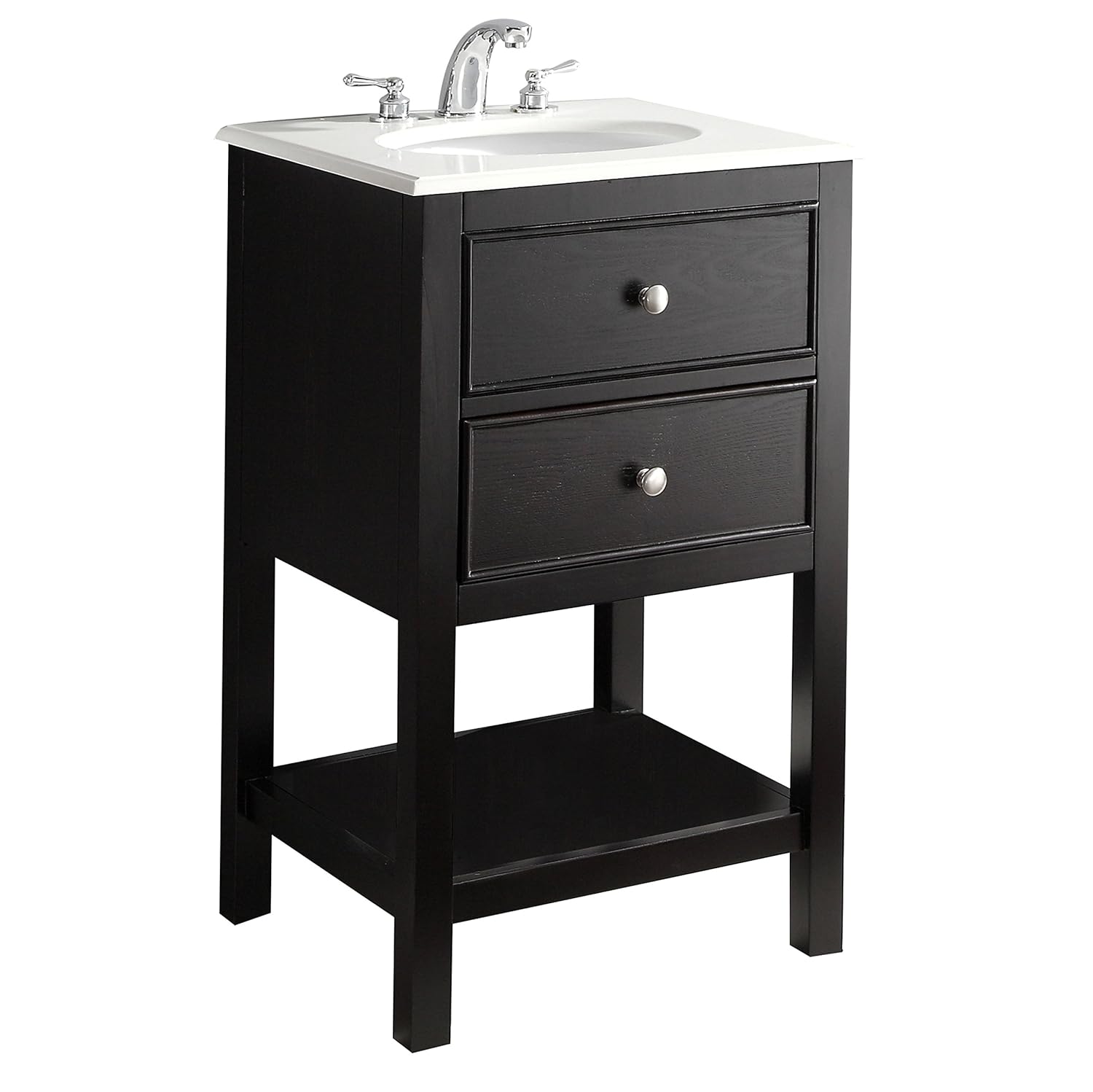 Simpli Home Wilm Bl 20 Wilmington 20 Inch Contemporary Bath Vanity In Black With Bombay White Engineered Quartz Marble Top Vanity Sinks Cjp Org In