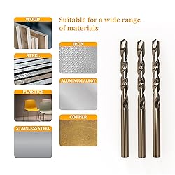 M MIMHOOY 5Pcs M35 Cobalt Drill Bits 6mm Drill Bit