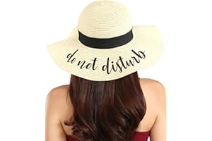 BROOK + BAY Foldable Beach Hats for Women-Floppy Sun Hats for Women,Roll up Straw Hats for Women,Summer Vacation Hats&Beach Wide Brim Hat