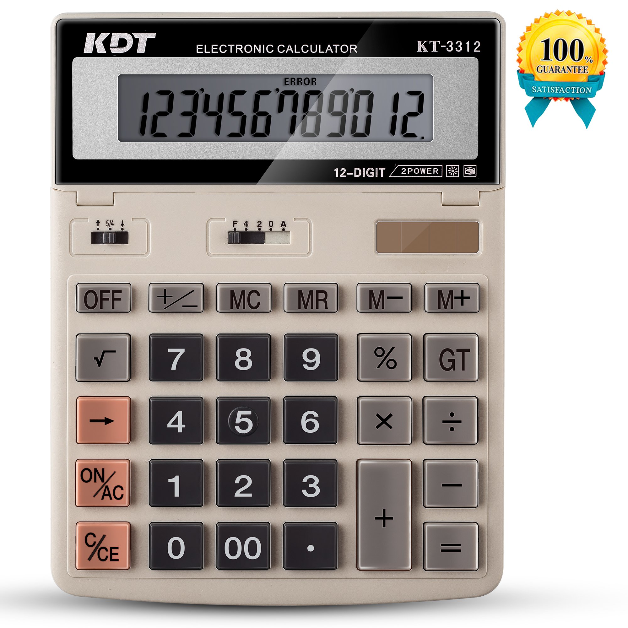 Calculator, KDT Handheld Standard Function Desktop Calculators, Solar