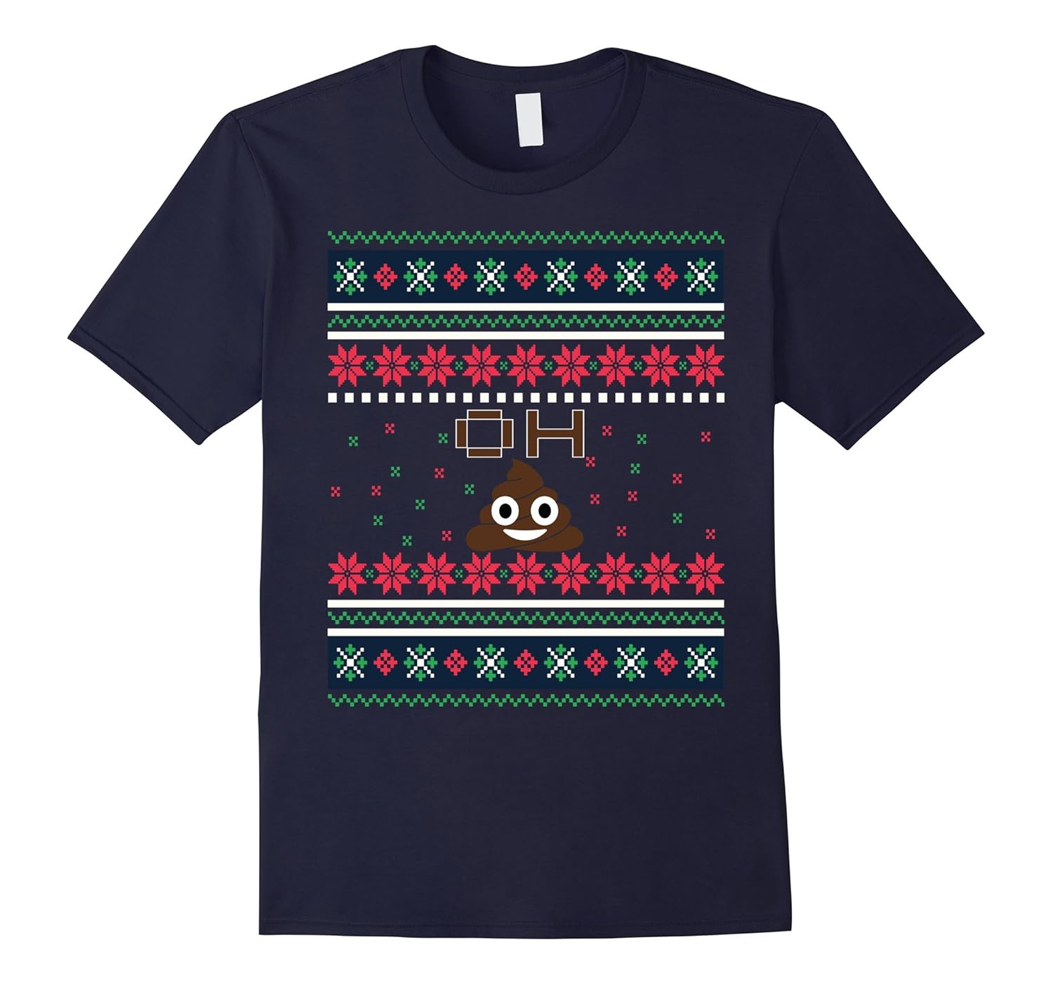 Oh Poop Funny Emoji Ugly Christmas Sweater Style Shirt-ANZ