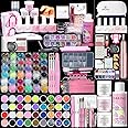 SAVILAND Acrylic Nail Kit – Nails Kit Acrylic Set Acrylic Powder & Liquid with Nail Drill Acrylic Brush Gel Nail Polish Clear Nails Tips Nail Art Tools Nail Stuff for Nail Starters DIY Christmas Gift