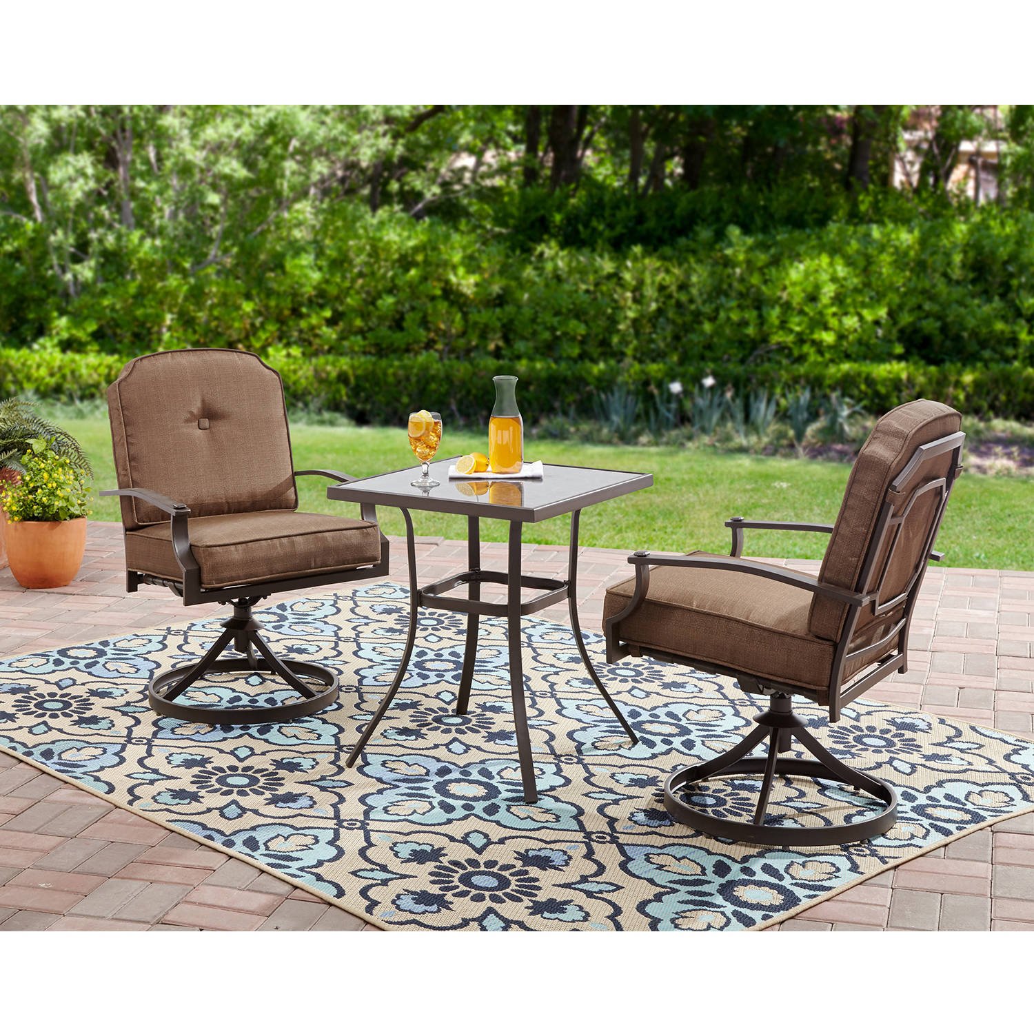 Mainstays Wentworth 3-Piece High Outdoor Bistro Set, Seats 2